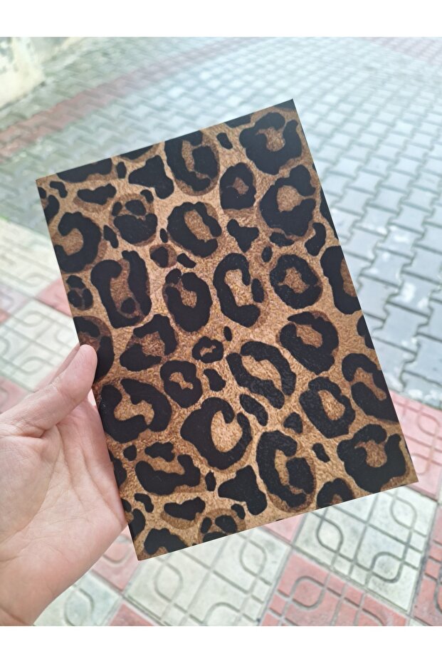 دفتر ملاحظات بني ليوبارد A5 ثنائي الاتجاه - 1