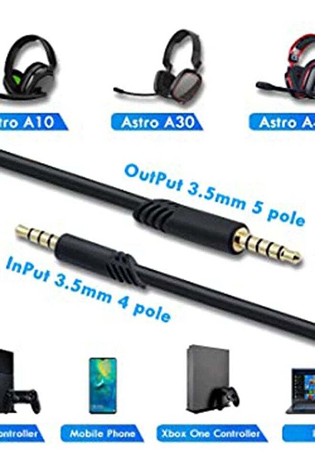 كابل بديل لسماعة الألعاب Astro A10/A40 - 5