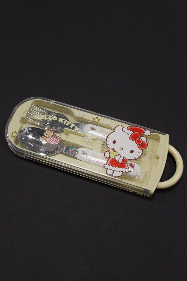 Sanrio Lisanslı Yılbaşı Koleksiyonu Çatal Kaşık Set - Hello Kitty - 1
