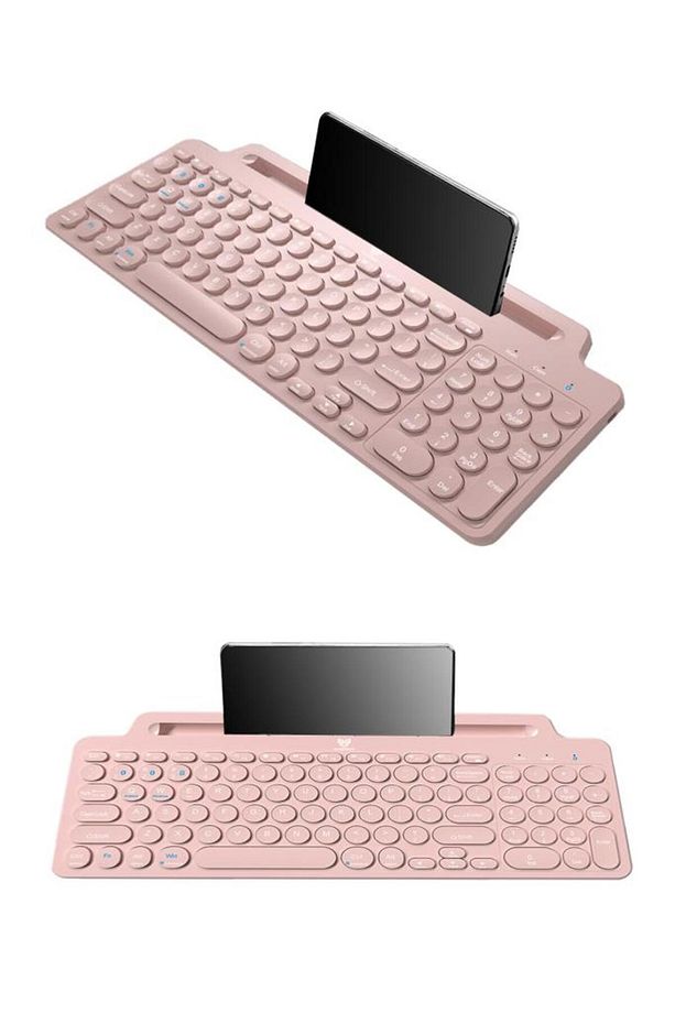 2.4 Ghz Wireless Bluetooth V5.0 Standlı Kablosuz Klavye Pemb - 4