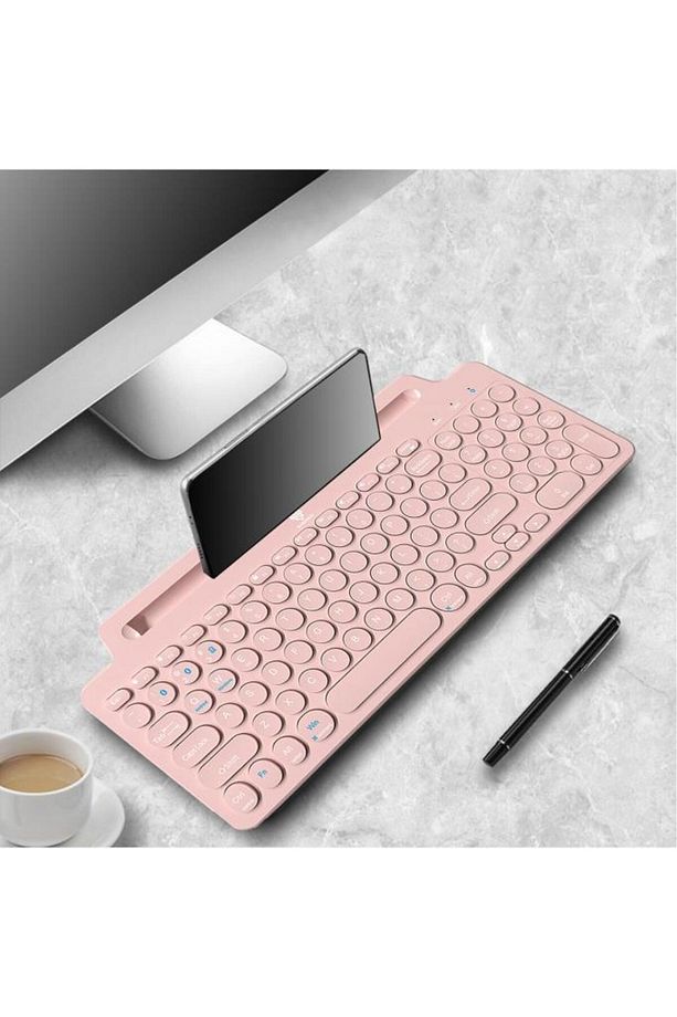 2.4 Ghz Wireless Bluetooth V5.0 Standlı Kablosuz Klavye Pemb - 5