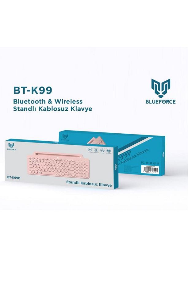 2.4 Ghz Wireless Bluetooth V5.0 Standlı Kablosuz Klavye Pemb - 7