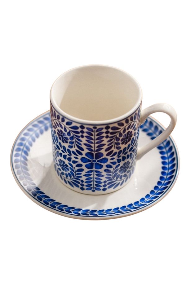 Papillon 2'li Kahve Fincan Takımı - Renkli - 90 ml - 1