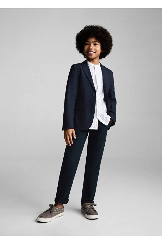 Pamuk-keten karışımlı pantolon - 2