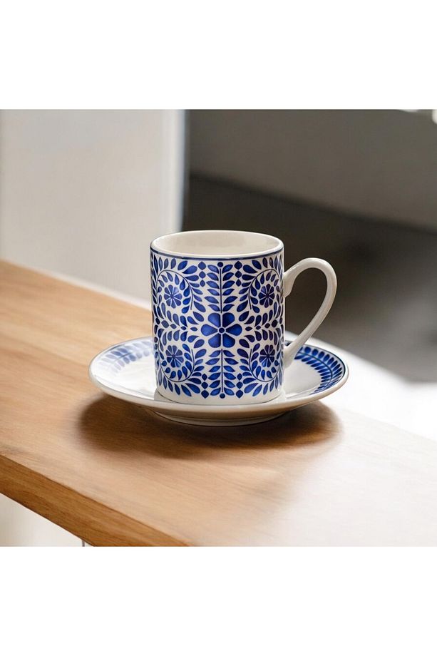 Papillon 2'li Kahve Fincan Takımı - Renkli - 90 ml - 2