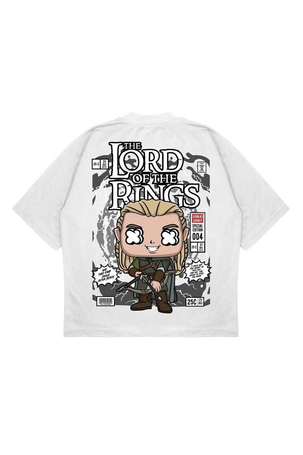 Unisex Oversize Lord of the Rings Back Printed Boxy Fit Thick Fabric (240Gsm) T-Shirt