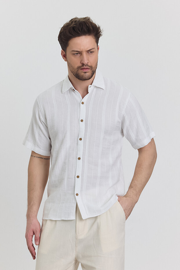 قميص موسلين منقوش - 4100 - 1