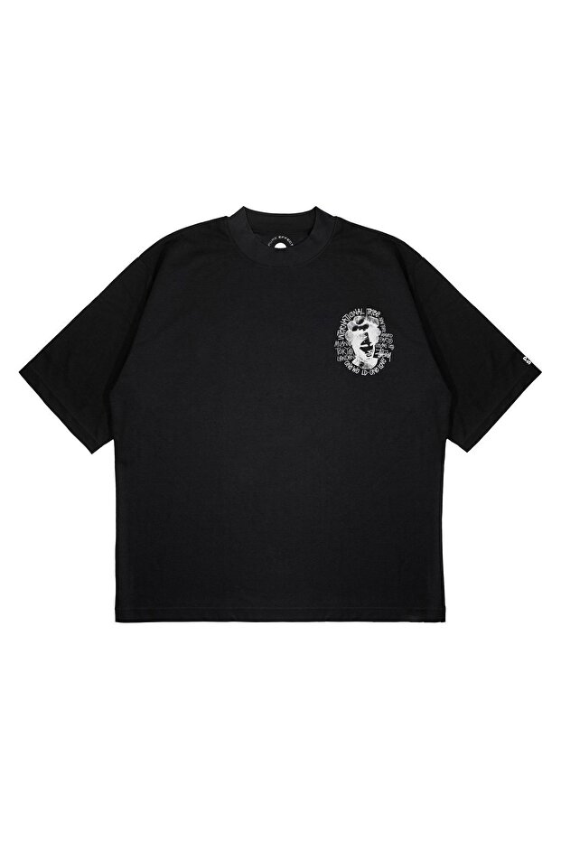 Unisex Oversize Stüssy Camelot Printed Boxy Fit Thick Fabric (240Gsm) T-Shirt