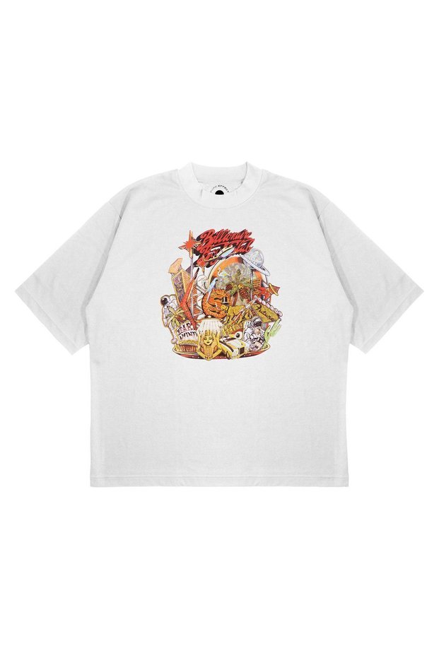 Unisex Oversize Bıllınaıre Boys Club 1 Printed Boxy Fit Thick Fabric (240Gsm) T-Shirt