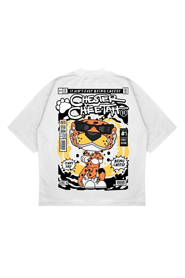 Unisex Oversize Charlie Chaplin Back Printed Boxy Fit Thick Fabric (240Gsm) T-Shirt