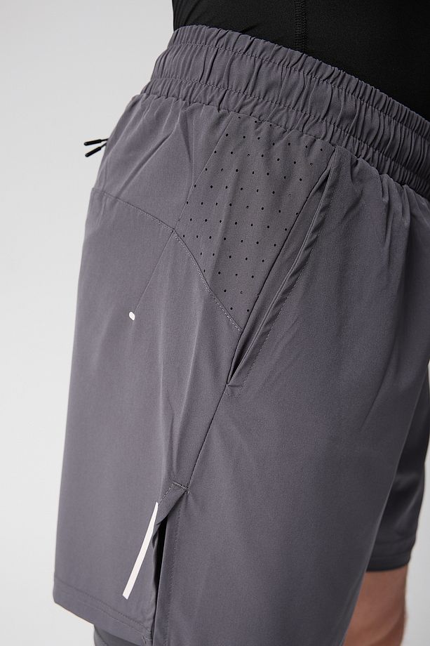 Paw Apex Erkek Running Hızlı Kuruma Antreman Fitness Spor Performans Taytlı Şort - 8