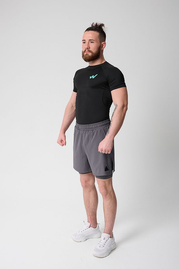 Paw Apex Erkek Running Hızlı Kuruma Antreman Fitness Spor Performans Taytlı Şort - 4