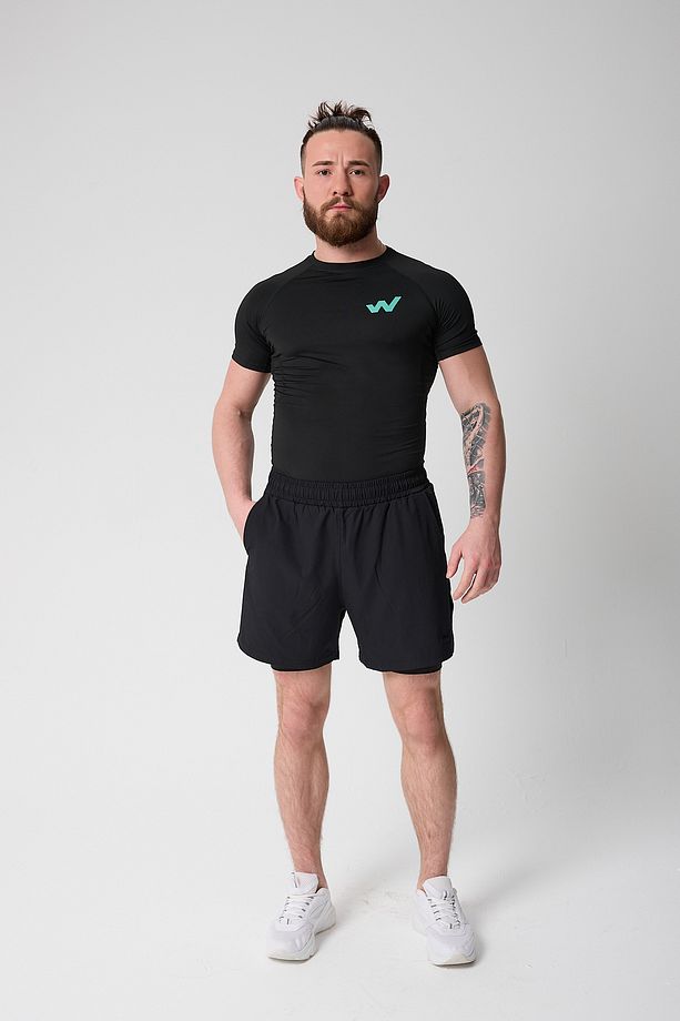 Paw Apex Erkek Running Hızlı Kuruma Antreman Fitness Spor Performans Taytlı Şort - 7