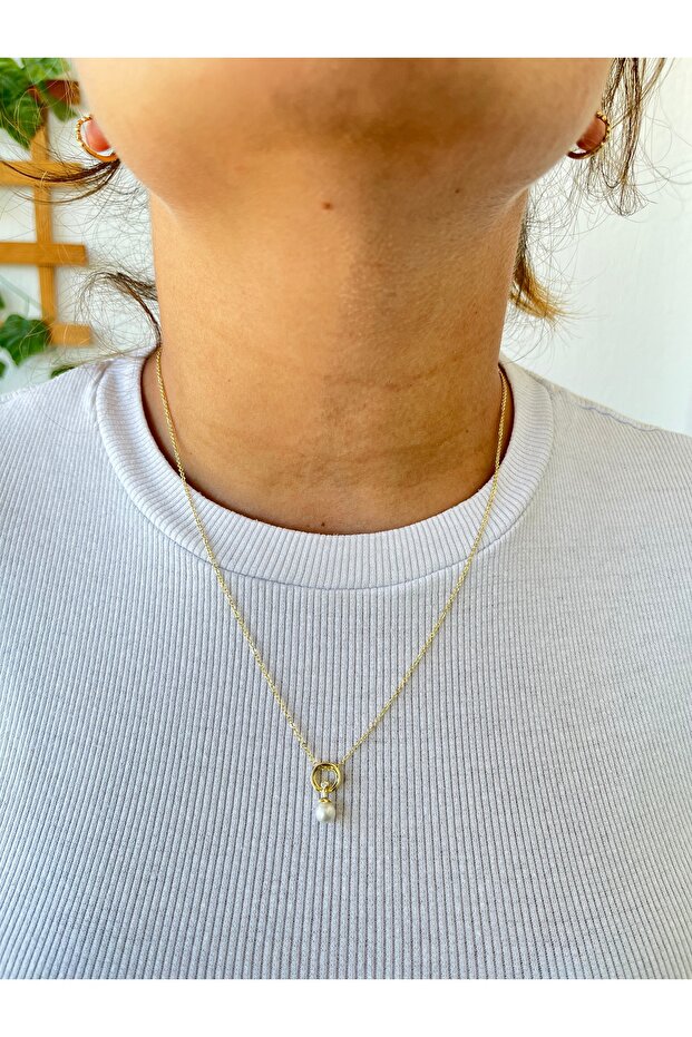 İNCİ UÇLU KOLYE - 2