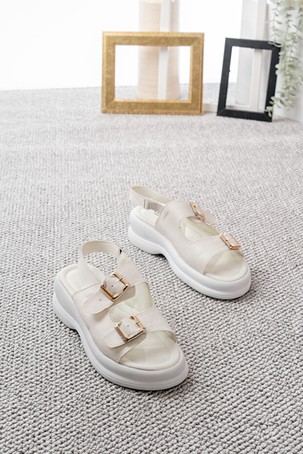 Kadın Sofia Beyaz Sandalet - 2