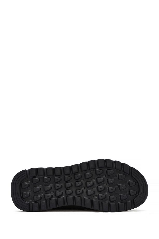 Erkek Siyah Bağcıklı Deri Sneaker 25SFD641114 - 4