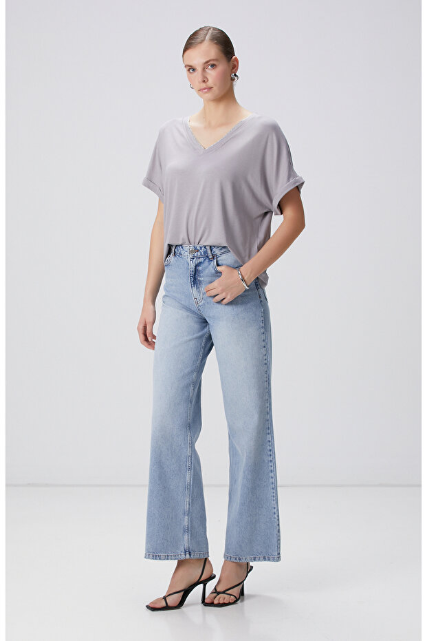 Gri Melanj T-shirt - 3