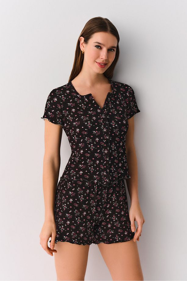 Mina Maskülen Şort Pijama Takımı - 2