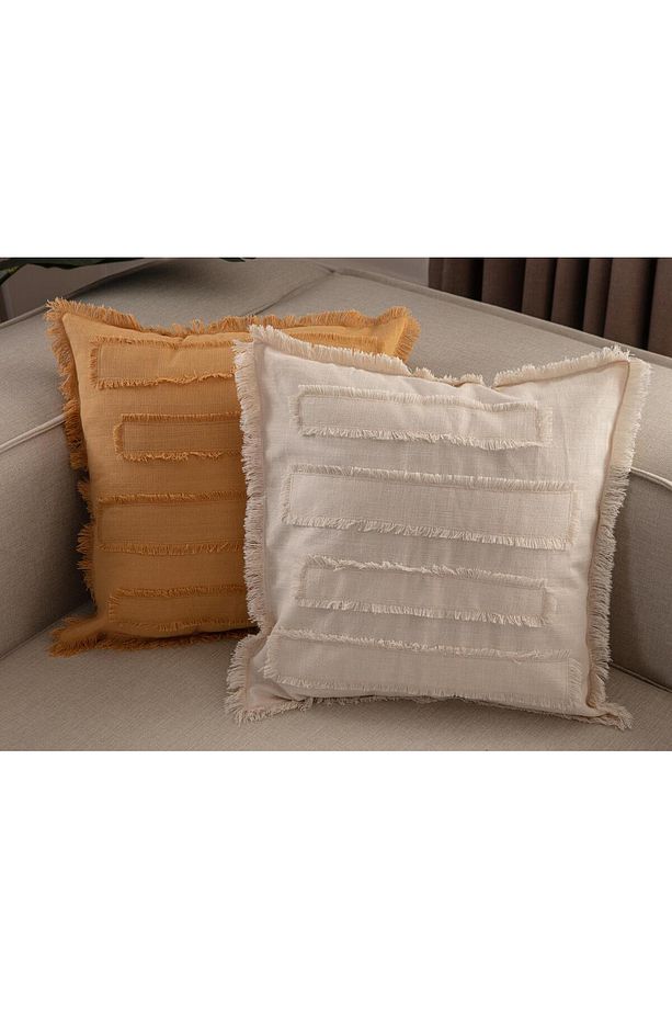 Leda Patch Kırlent Kılıfı 2'li - 4