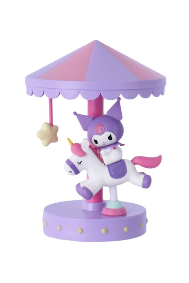 Sanrio Lisanslı Atlı karınca Gece Lambası - Kuromi - 3