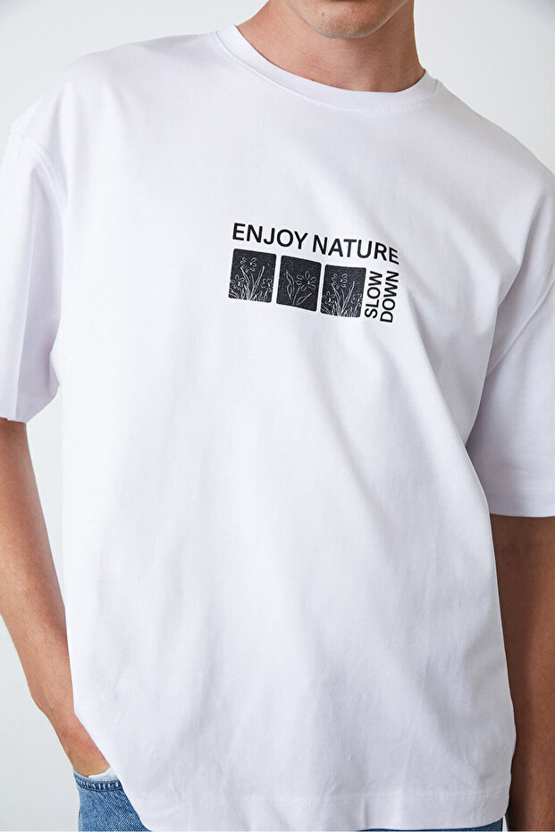 Baskılı Oversize Tshirt - 4