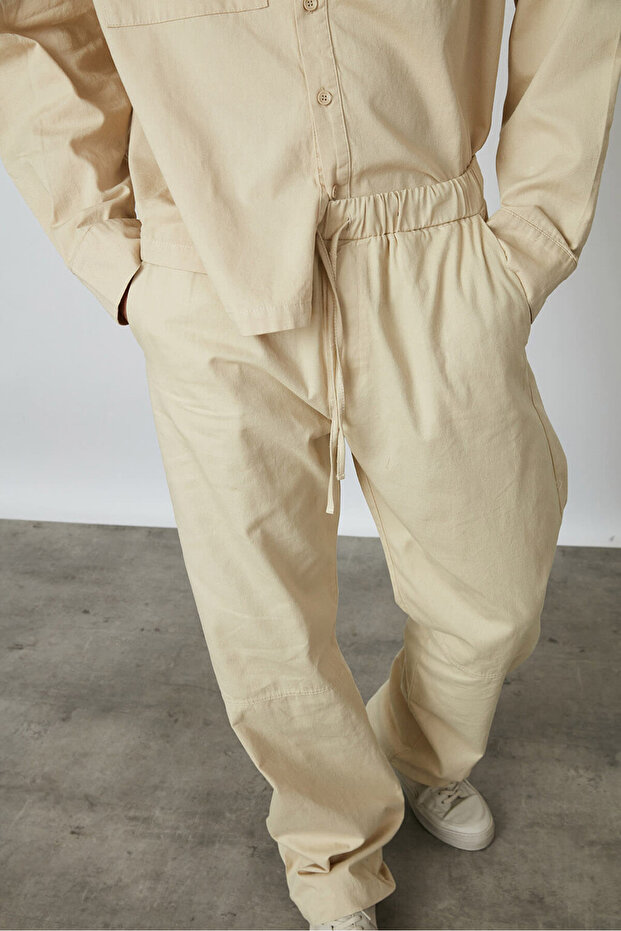 Lastikli Gabardin Pantolon - 4