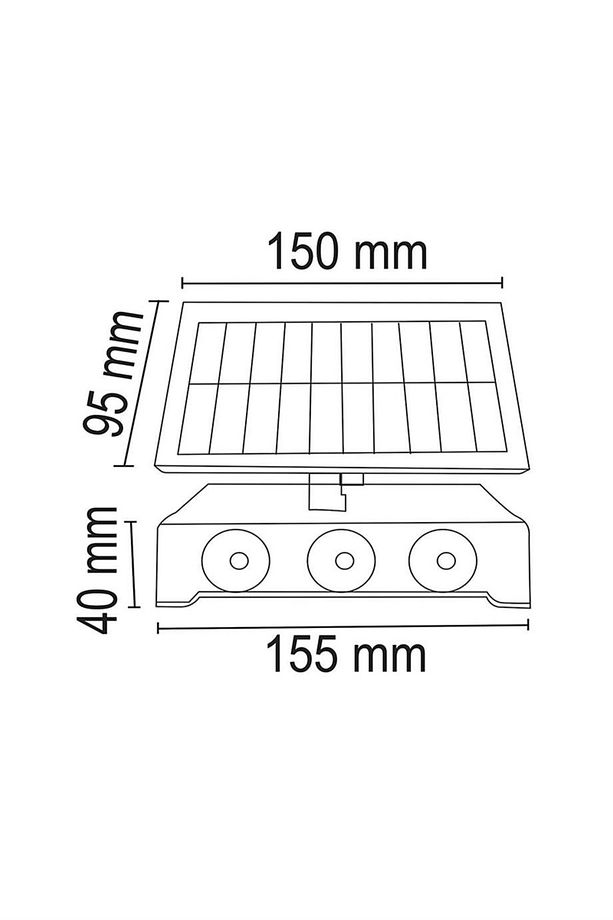 12w Solar Çift Yönlü Duvar Apliği - 4
