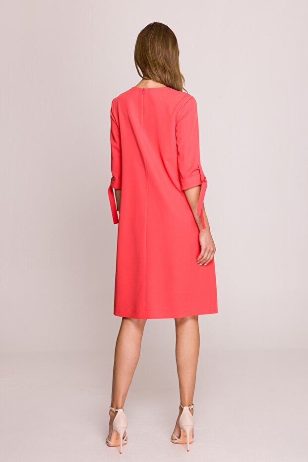 Rochie trapez cu maneci legate - 2