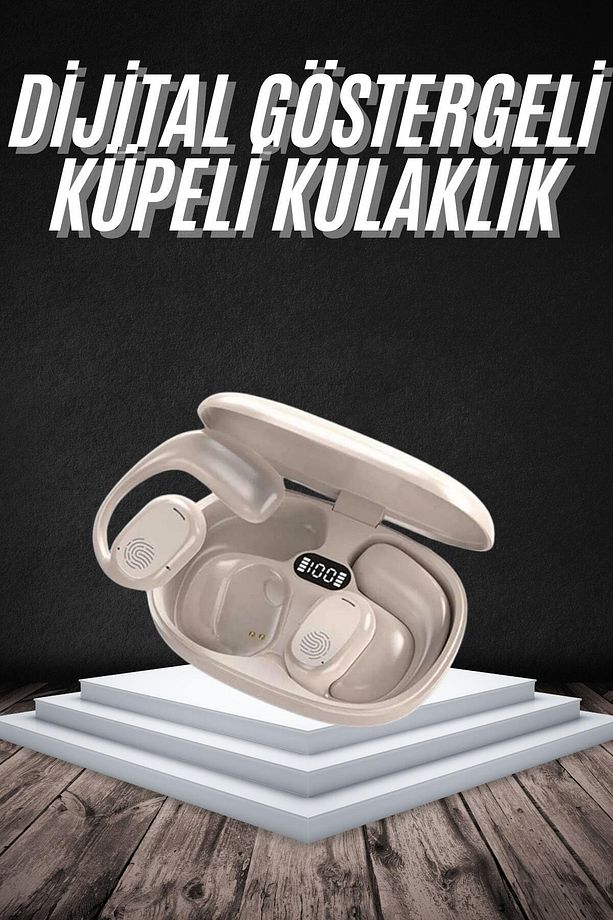 Android ve İOS Uyumlu Bluetooth Küpe Kulaklık Bluetooth Kulaklık Kablosuz - 1