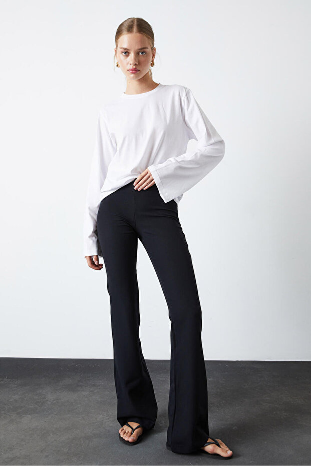 Orta Bel Flare Pantolon - 1