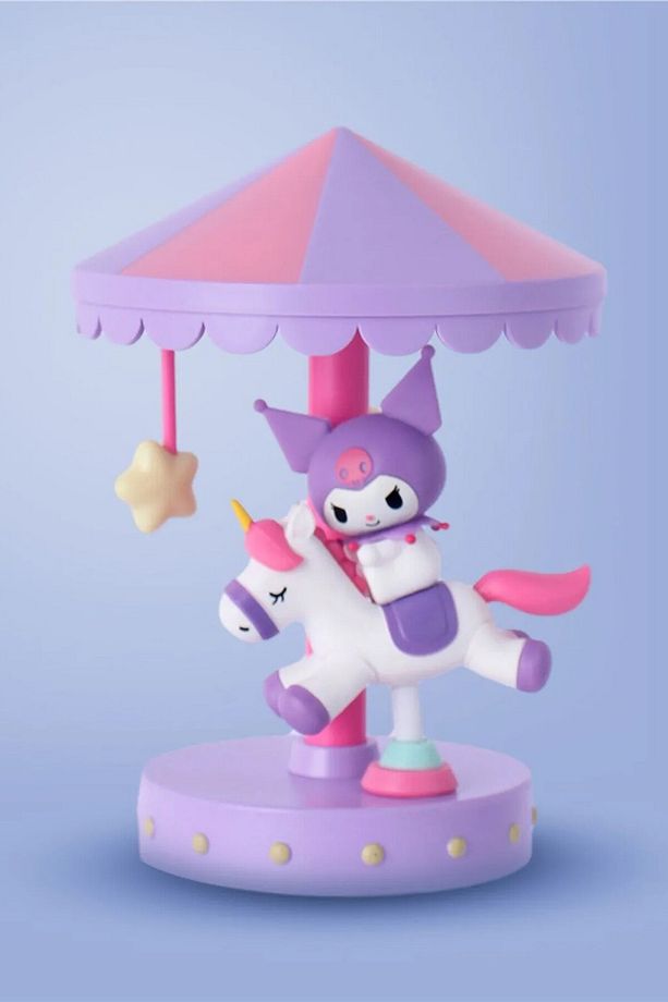 Sanrio Lisanslı Atlı karınca Gece Lambası - Kuromi - 2