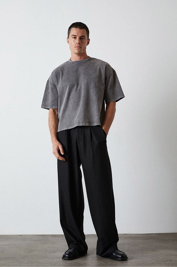 Yıkamalı Oversize Basic Tshirt - 3