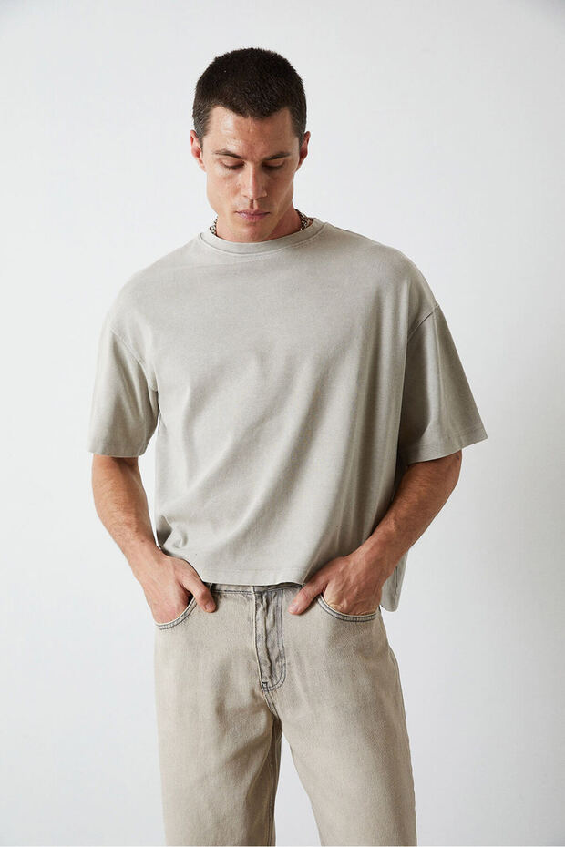 Pratelné oversize tričko Basic - 3