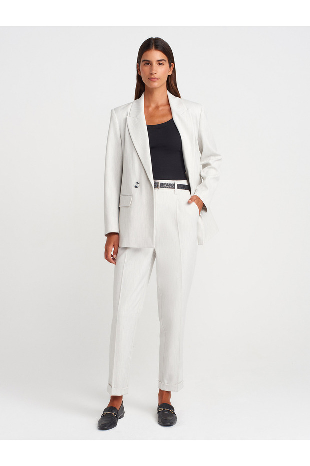 60767 Blazer Jacket-Light Gray - 4