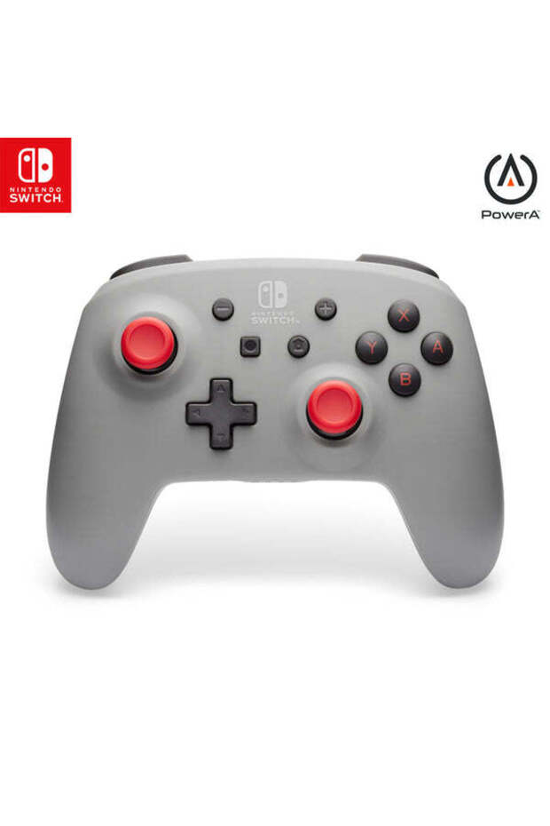 وحدة تحكم لاسلكية PowerA لجهاز Nintendo Switch - رمادي عتيق - 1