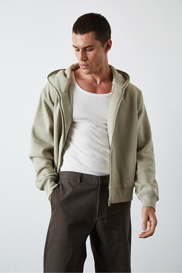 Oversize Kısa Hoodie - 3