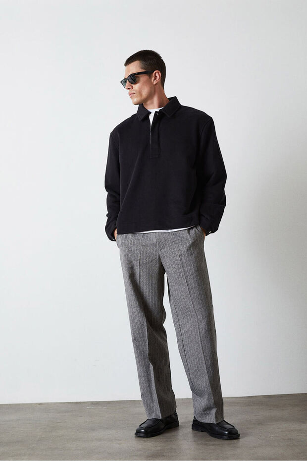 Polo Yaka Sweatshirt - 1