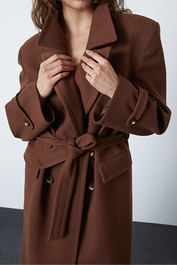 Oversize Kaşe Kaban - 4