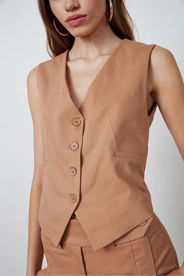 Arkası Kemerli Yelek - 4