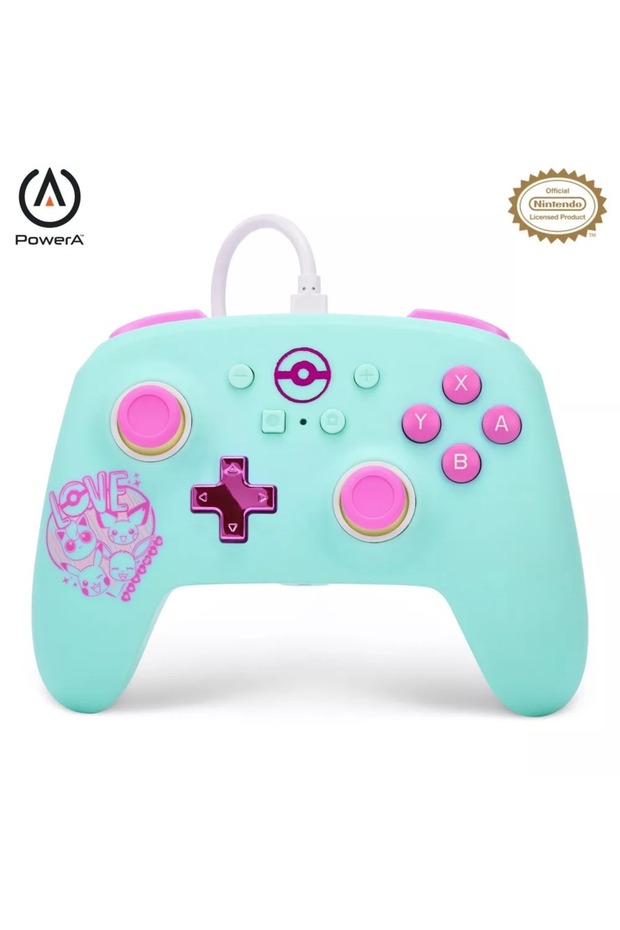وحدة تحكم سلكية مُحسّنة من PowerA لجهاز Nintendo Switch - بوكيم - 1