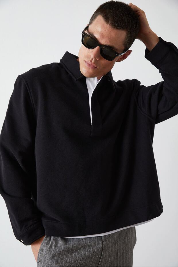 Polo Yaka Sweatshirt - 3