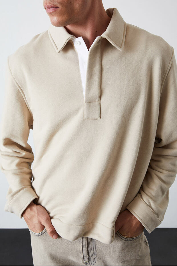 Polo Yaka Sweatshirt - 4