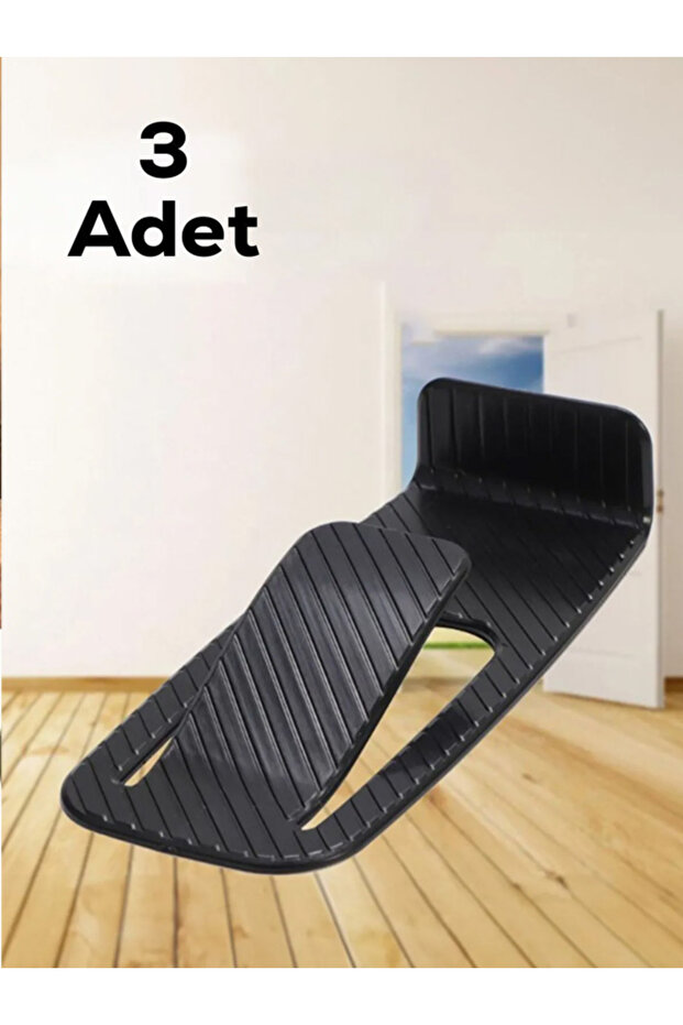Yapışkanlı Kapı Stoperi 3'lü Kapı Durdurucu Plastik Kapı Altı Takozu - 3
