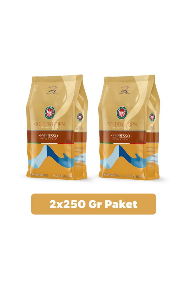 اسبريسو جولدن هورن بليند 2×250 جرام (النواة / المطحون) قهوة