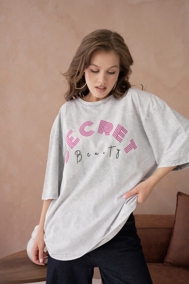 Printed Casual Basic T-Shirt - 5