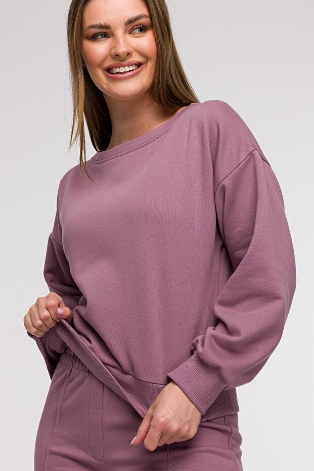 Hanorac cu decolteu tip plic - 5