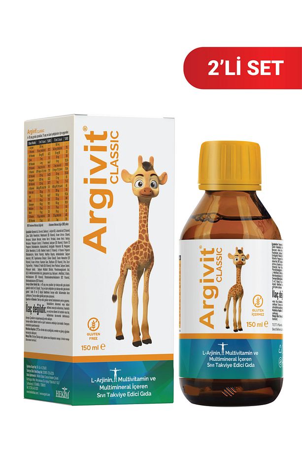 Classic L-arjinin, Multivitamin Ve Multimineral Içeren Sıvı 150 ml 2'li Paket - Portakal Ve Vanilya - 1