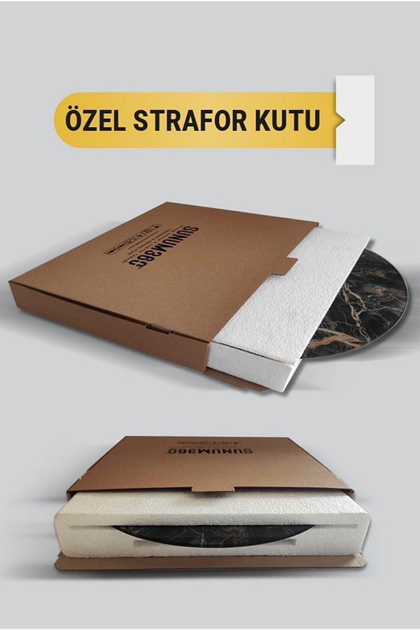 Çini Desenli, Dönen Standlı Servis Ve Sunum Tabağı, Peynir Tabağı, Lazy Susan - 9