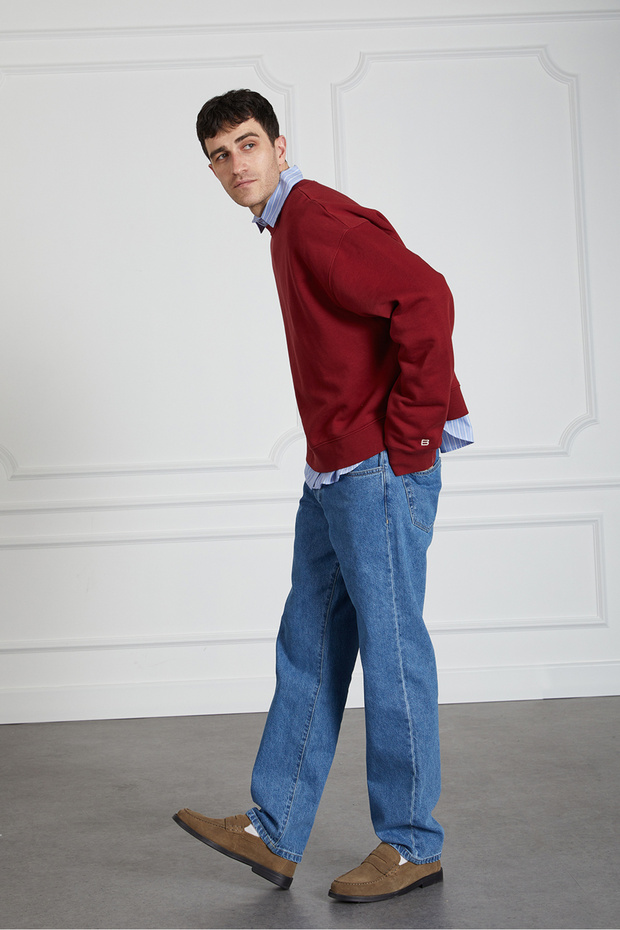 Yıkamalı Basic Sweatshirt - 1