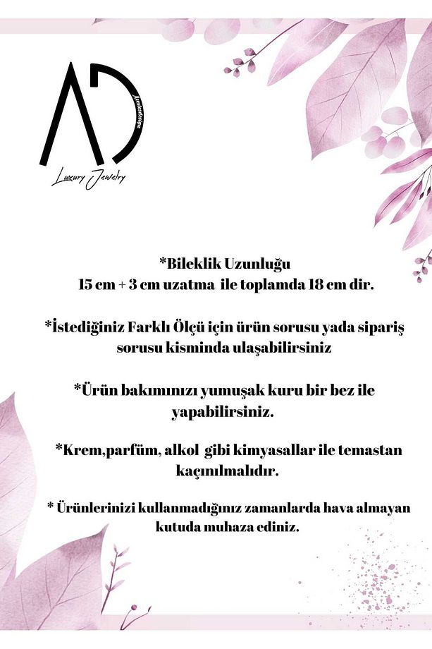 Şans Yonca Model 5 Model Siyah Renk Taşlı ve Lazer Kalemli Zarif ve Şık Tasarım Gümüş Bileklik - 5